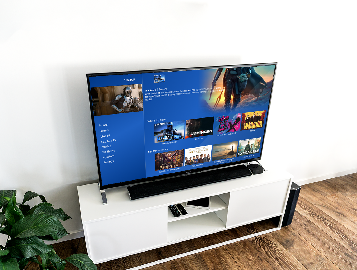 Smart TV Modern Room Mockup Pure TV Deluxe Smart TV Modern Room Mockup Pure TV Deluxe